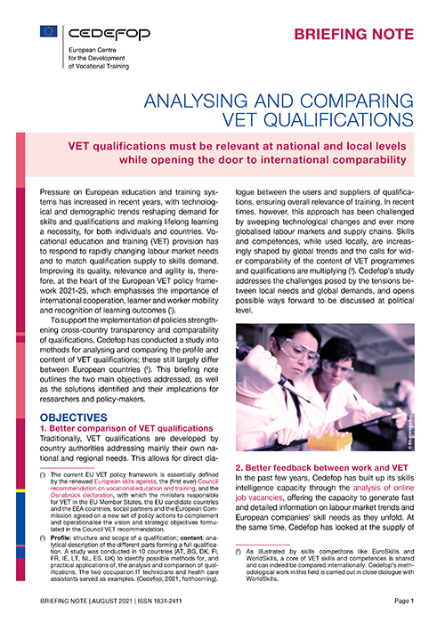Analýza a porovnávanie kvalifikácií OVP